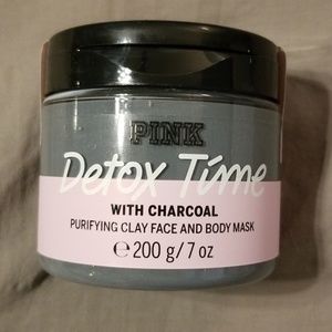 Pink Victoria Secret Detox Time with charcoal mask